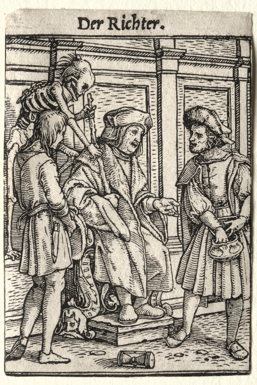 Taniec Śmierci: Sędzia autorstwa Hans Holbein