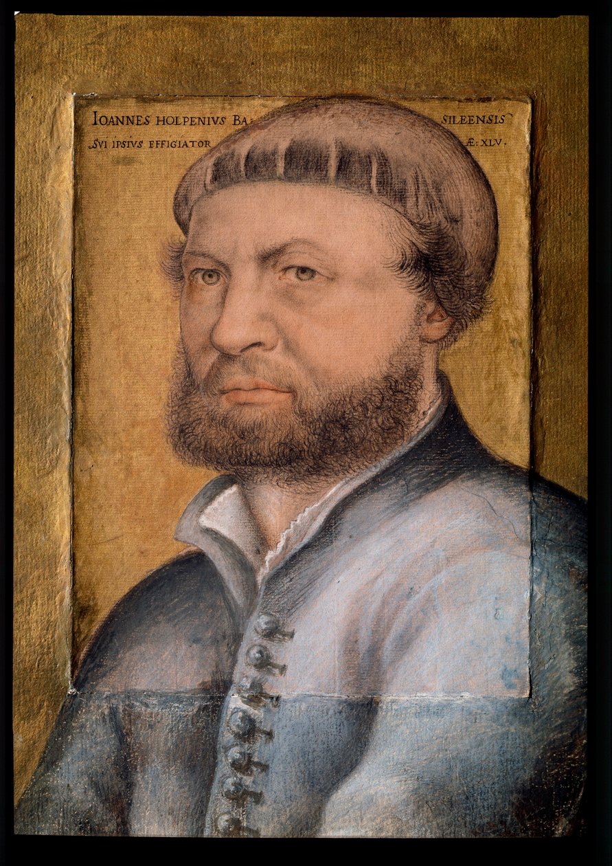 Autoportret. Olej na drewnie autorstwa Hans Holbein der Jüngere