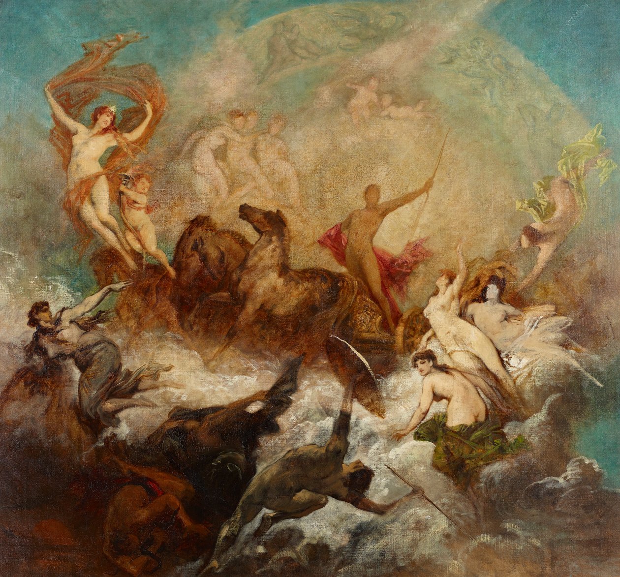 Zwycięstwo światła nad ciemnością autorstwa Hans Makart