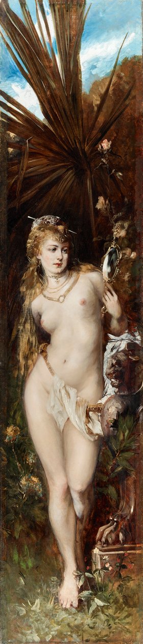 Pięć zmysłów: twarz autorstwa Hans Makart