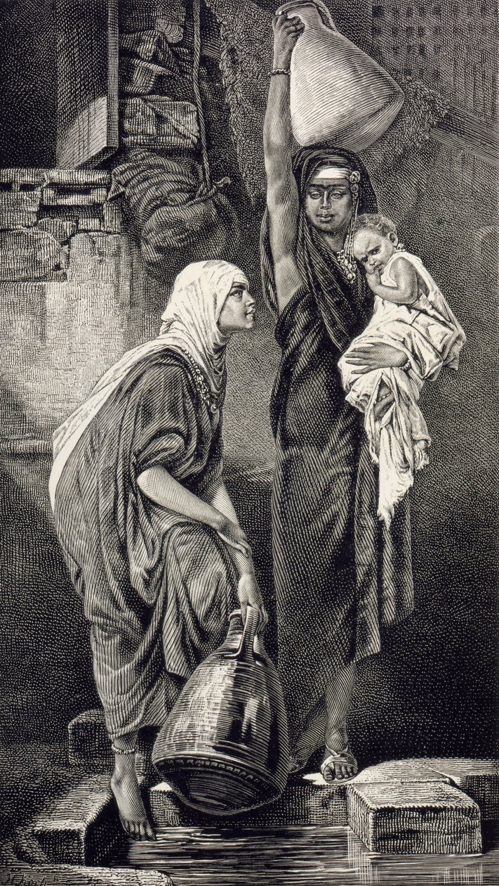 Egipcjanki rysują wodę autorstwa Hans Makart