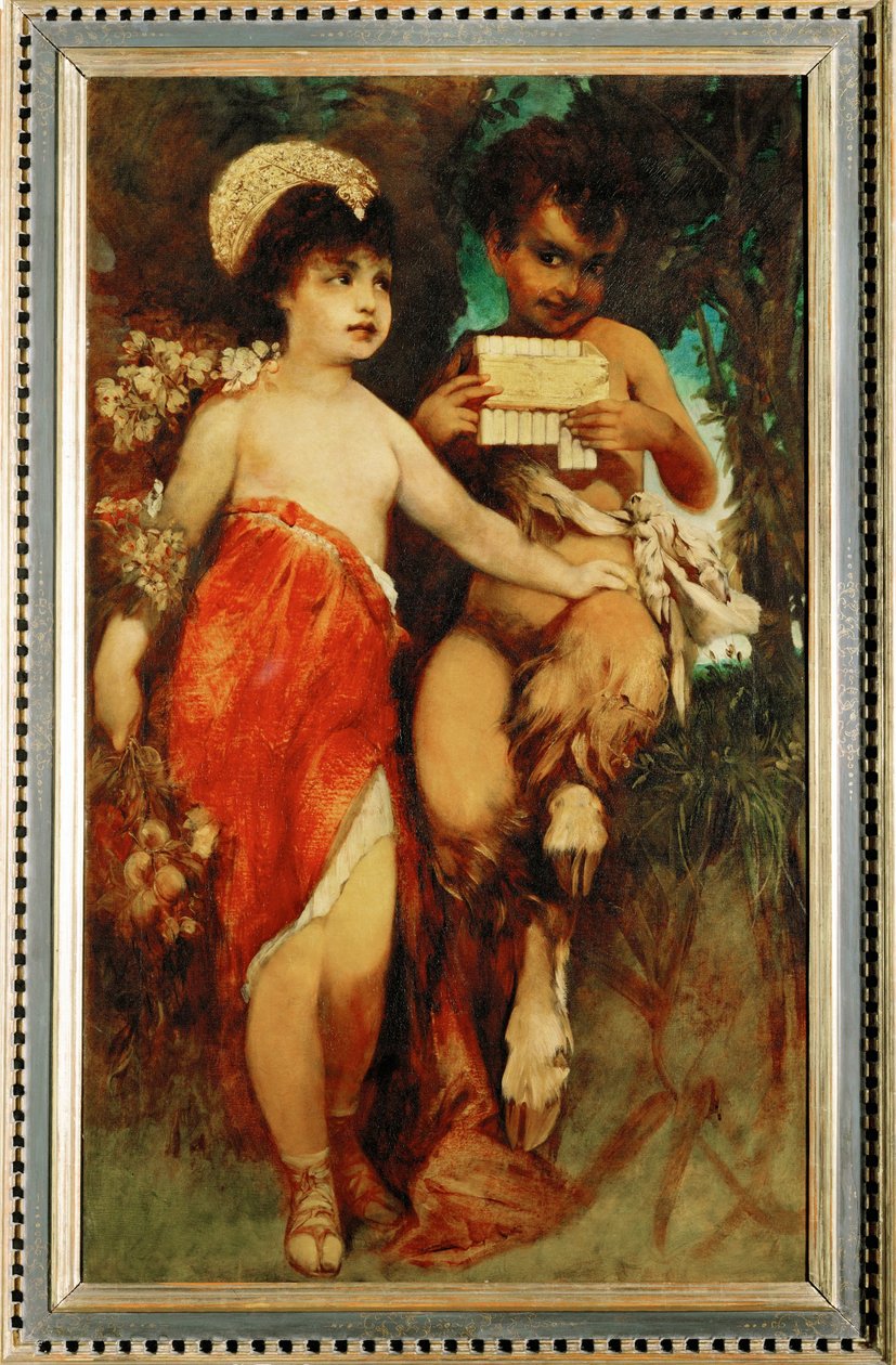 Faun i nimfa ... (obraz na płótnie) autorstwa Hans Makart
