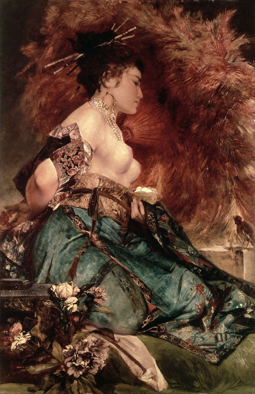 japońska dziewczyna autorstwa Hans Makart