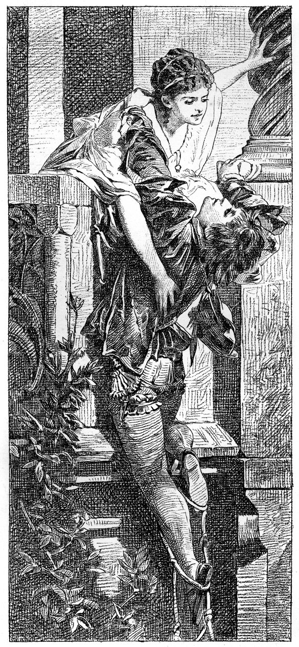 Romeo i Julia, ok. 1880-1882 autorstwa Hans Makart