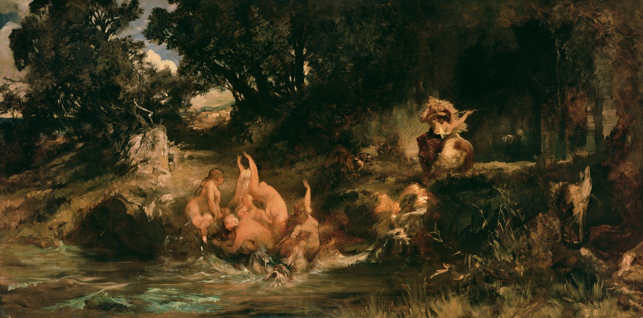 Syreny i Tygrys, 1872-73 autorstwa Hans Makart
