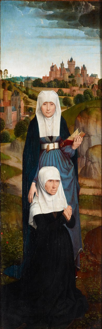 Modlitwa dawcy ze świętymi autorstwa Hans Memling