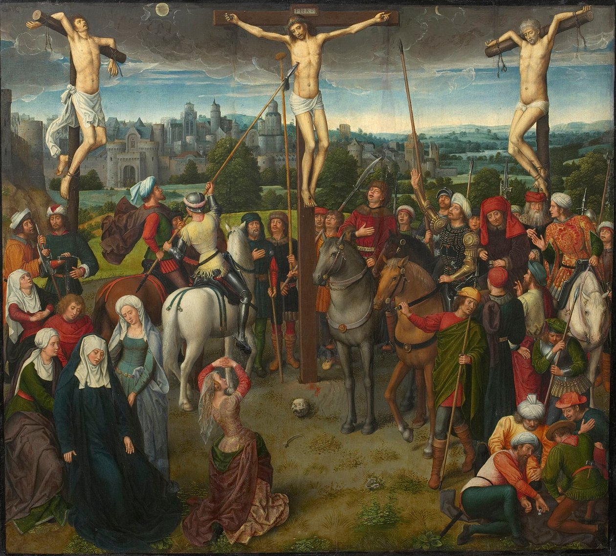 Tryptyk Kalwaria, panel środkowy, lata 80. XIX w. autorstwa Hans Memling