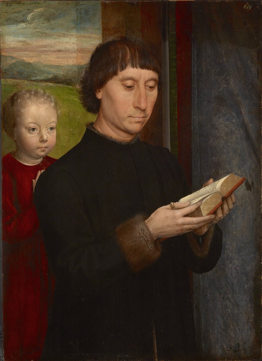 Portret mężczyzny czytającego autorstwa Hans Memling