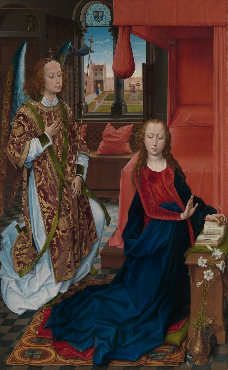 Zwiastowanie, ok. godz. 1465-70. autorstwa Hans Memling