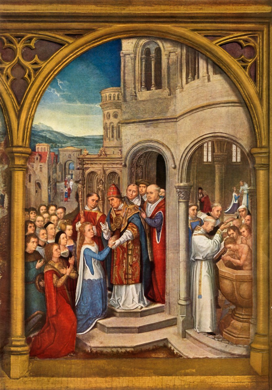 Przybycie do Rzymu, 1489. autorstwa Hans Memling