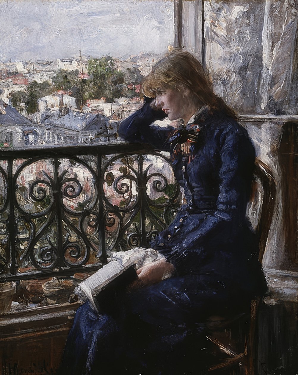 W oknie. 1881 autorstwa Hans Olaf Heyerdahl