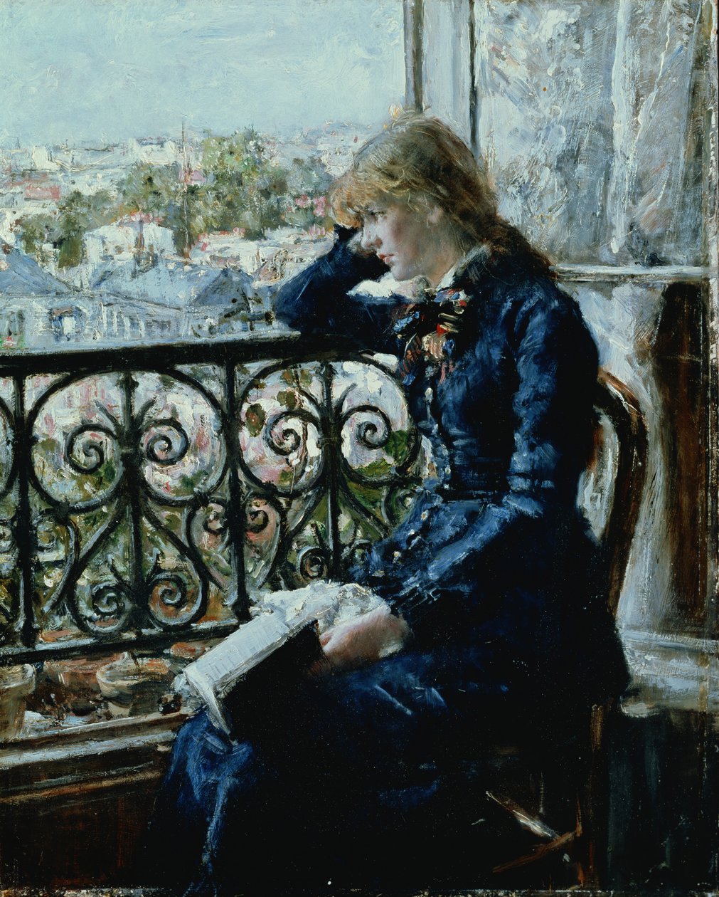 Przy oknie, 1881 (panel) autorstwa Hans Olaf Heyerdahl