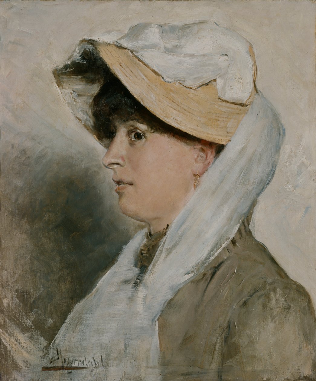 Portret kobiety autorstwa Hans Olaf Heyerdahl