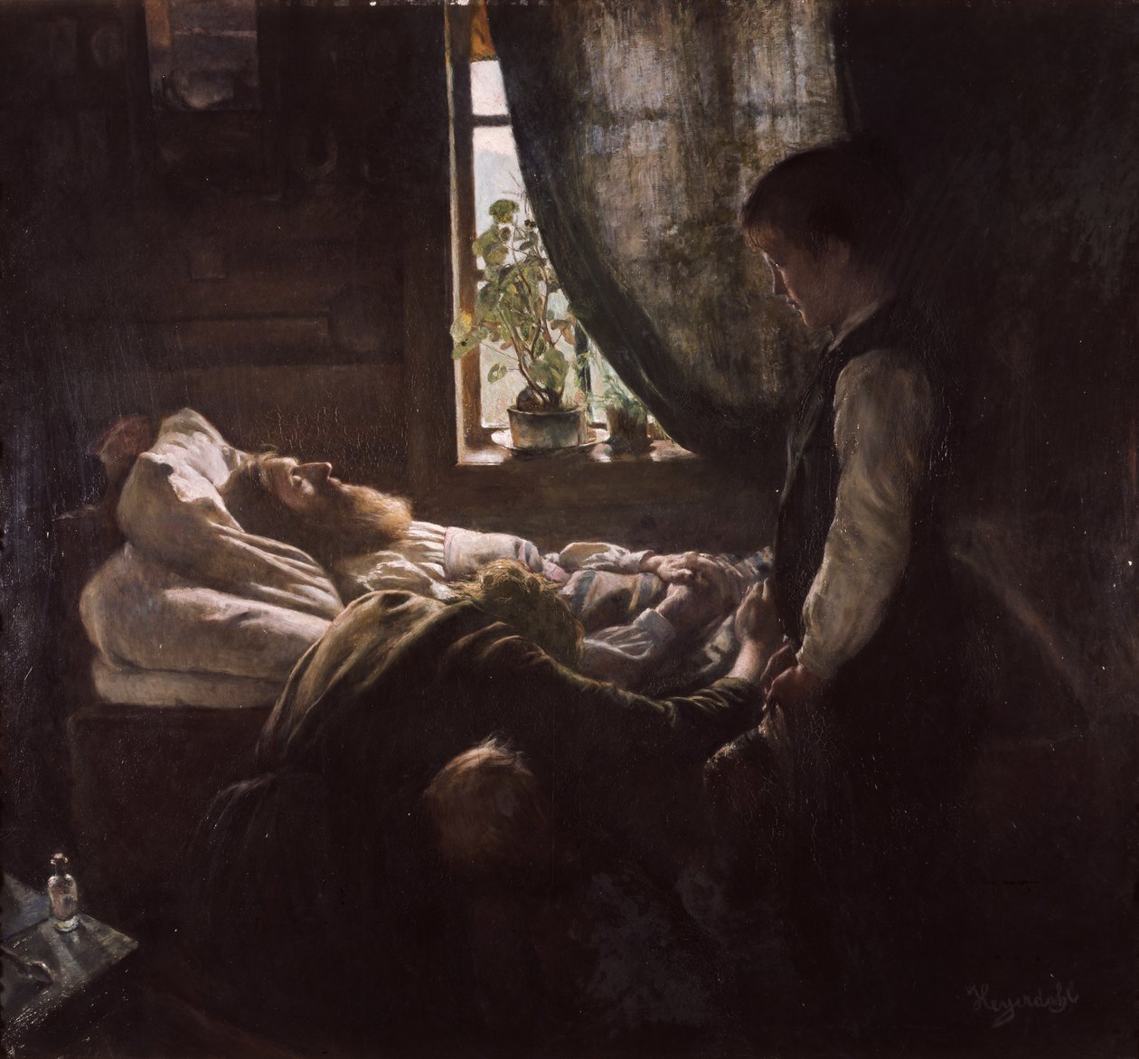 Łoże śmierci pracowników autorstwa Hans Olaf Heyerdahl