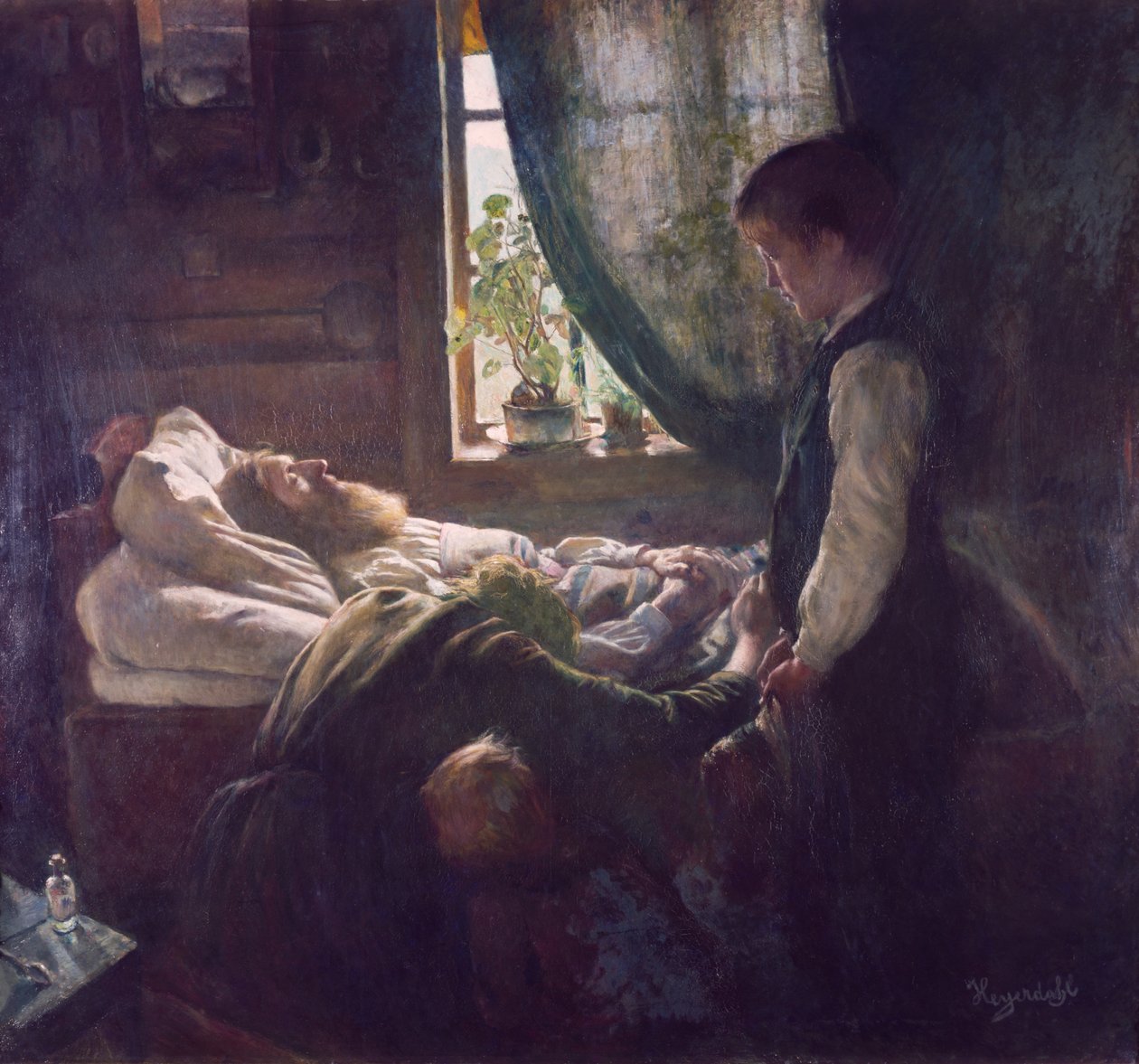 Łoże śmierci pracowników autorstwa Hans Olaf Heyerdahl
