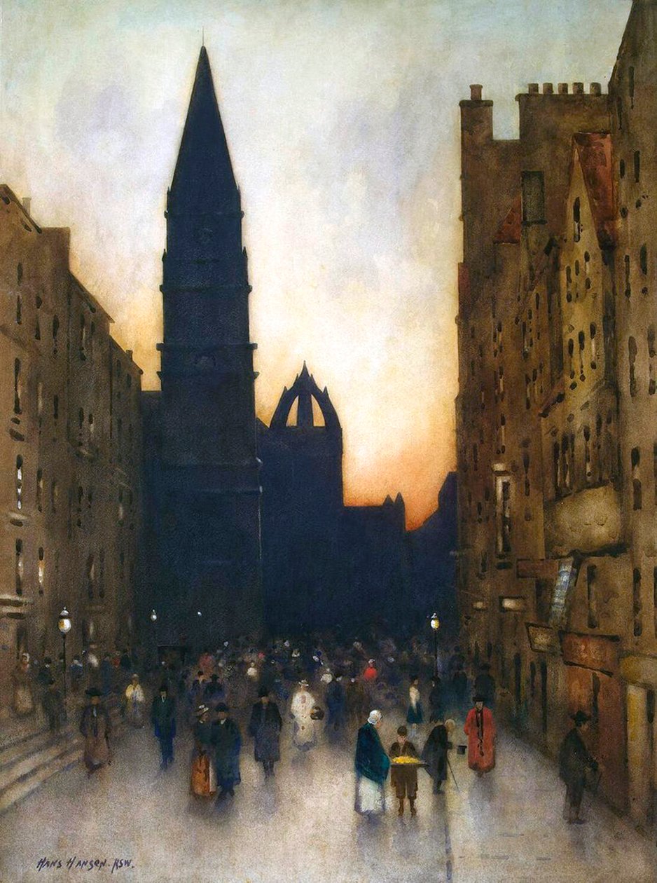 Krajobraz miejski”, ok. 1900. autorstwa Hans Peter Hansen
