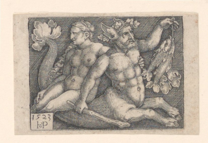 Tryton i nimfa autorstwa Hans Sebald Beham