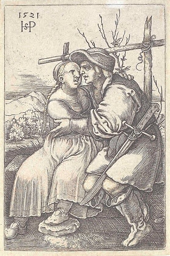 Rolnik i jego kochanka autorstwa Hans Sebald Beham