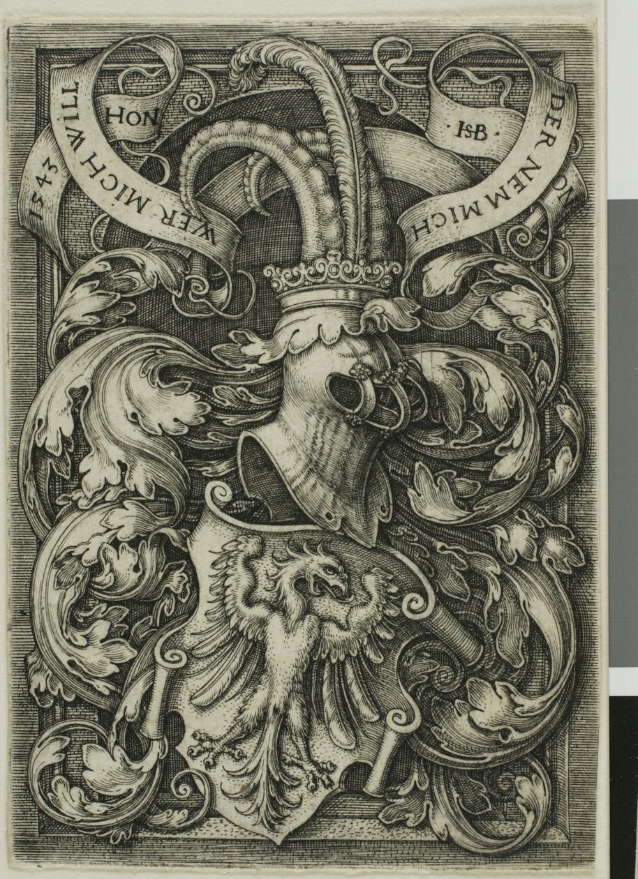Herb z orłem autorstwa Hans Sebald Beham
