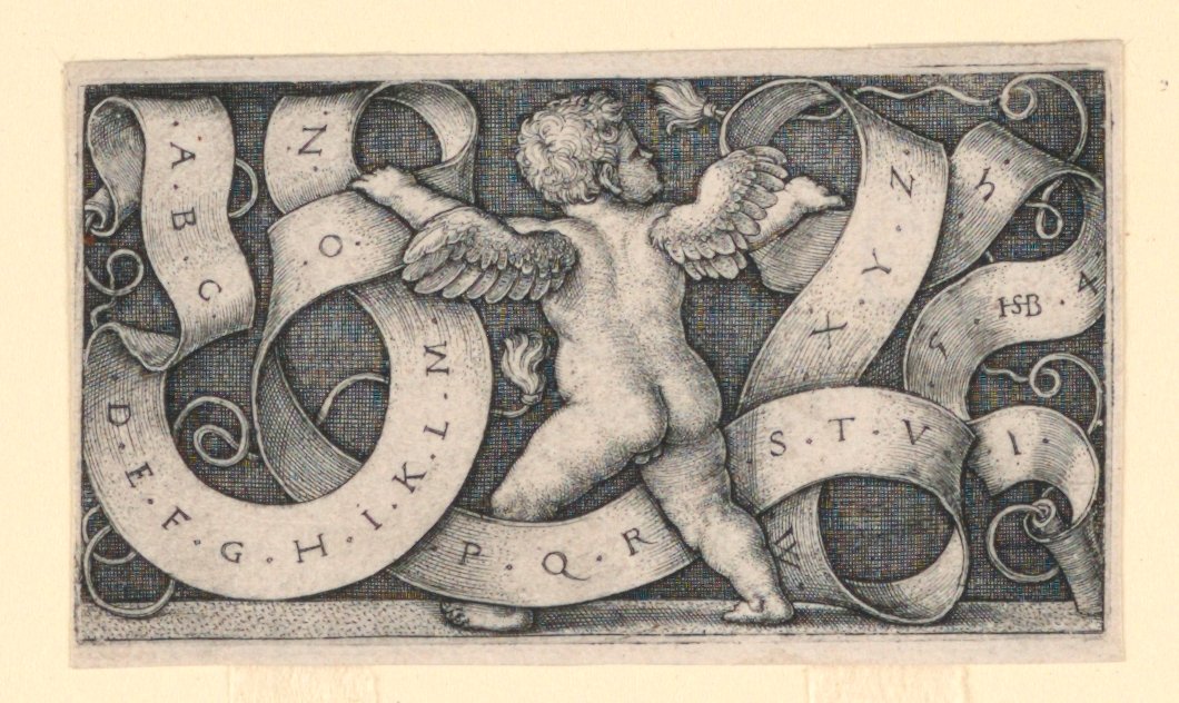 Geniusz z alfabetem autorstwa Hans Sebald Beham