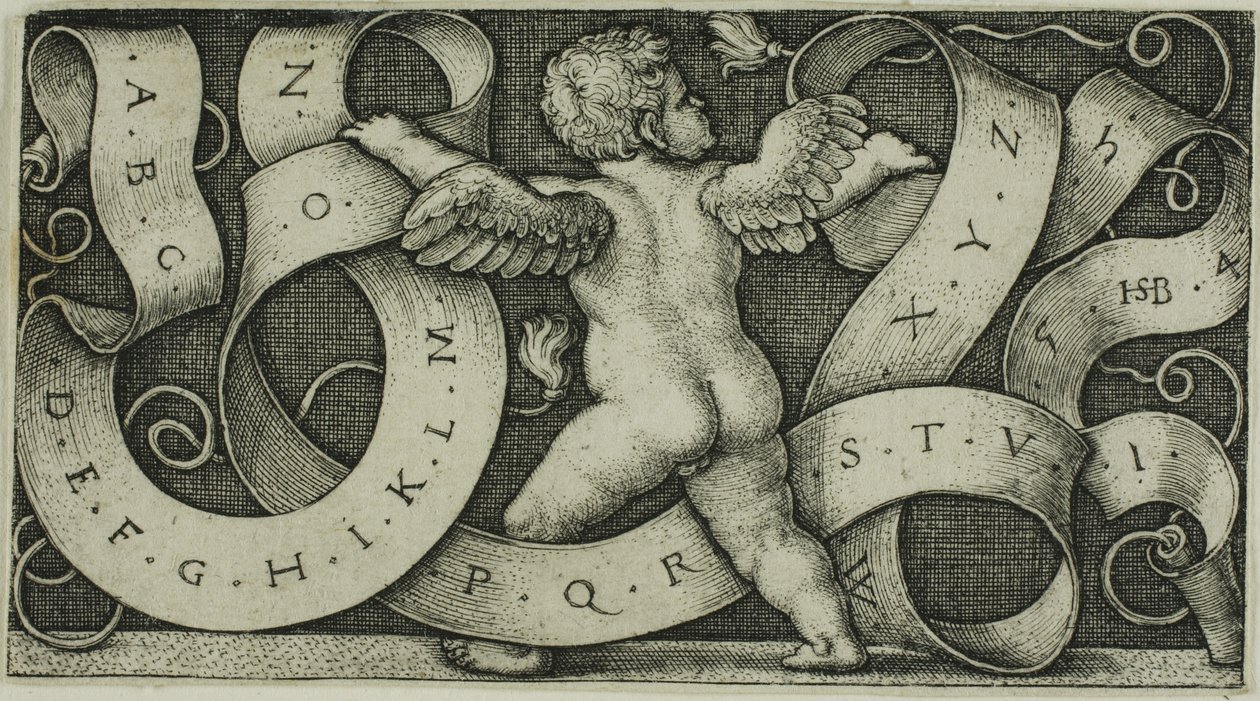 Geniusz z alfabetem autorstwa Hans Sebald Beham