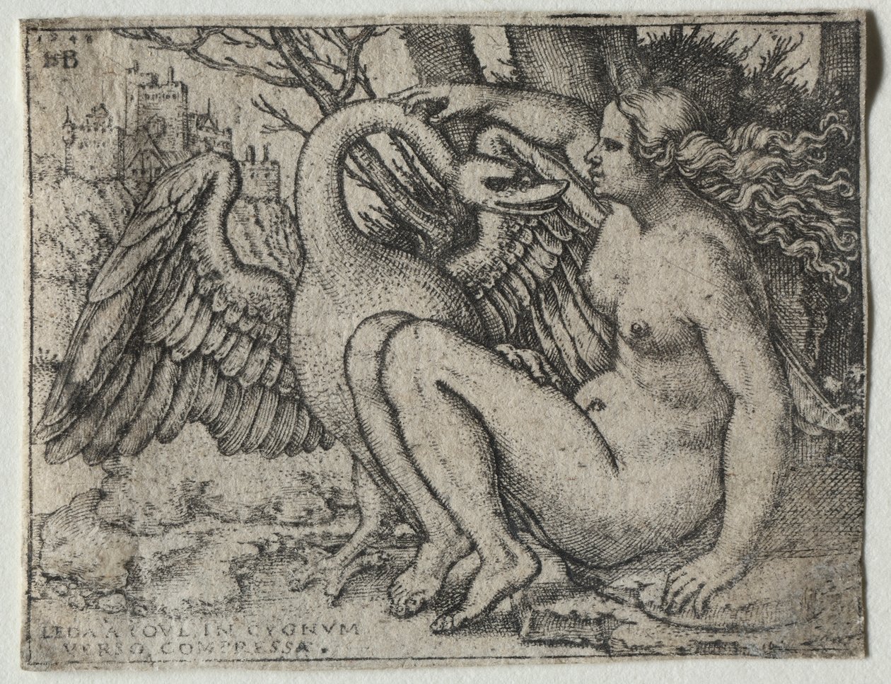 Leda i łabędź autorstwa Hans Sebald Beham