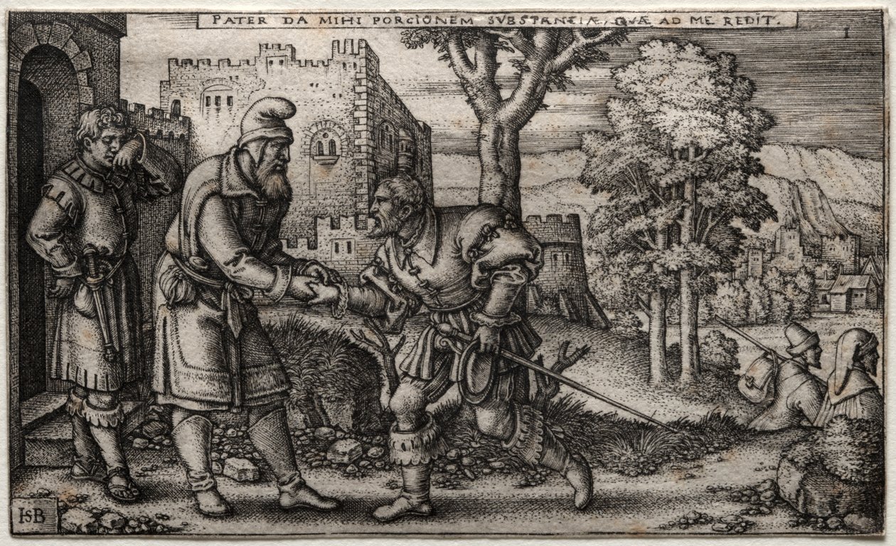 Syn marnotrawny autorstwa Hans Sebald Beham