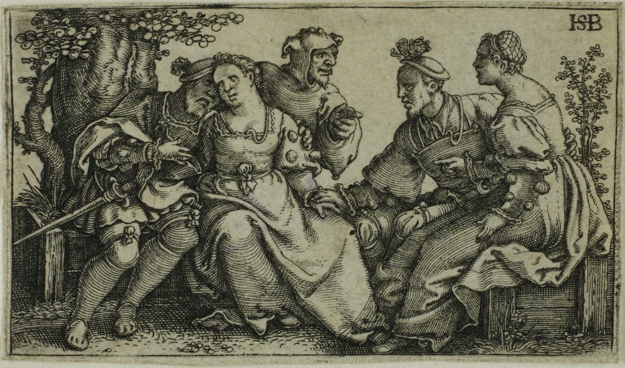 Dwie pary i błazen autorstwa Hans Sebald Beham