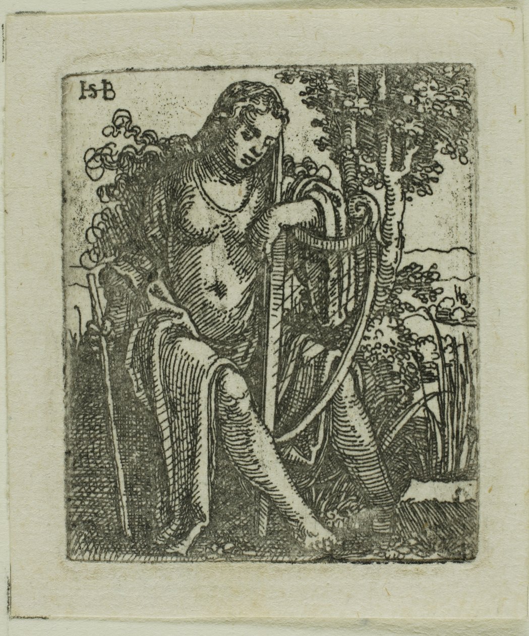 Kobieta z harfą autorstwa Hans Sebald Beham