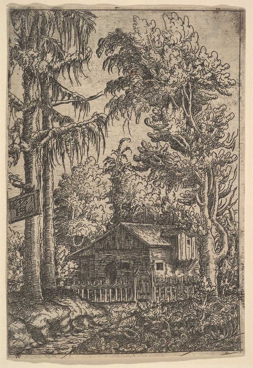 Domek wśród drzew, 1551. autorstwa Hans Sebald Lautensack
