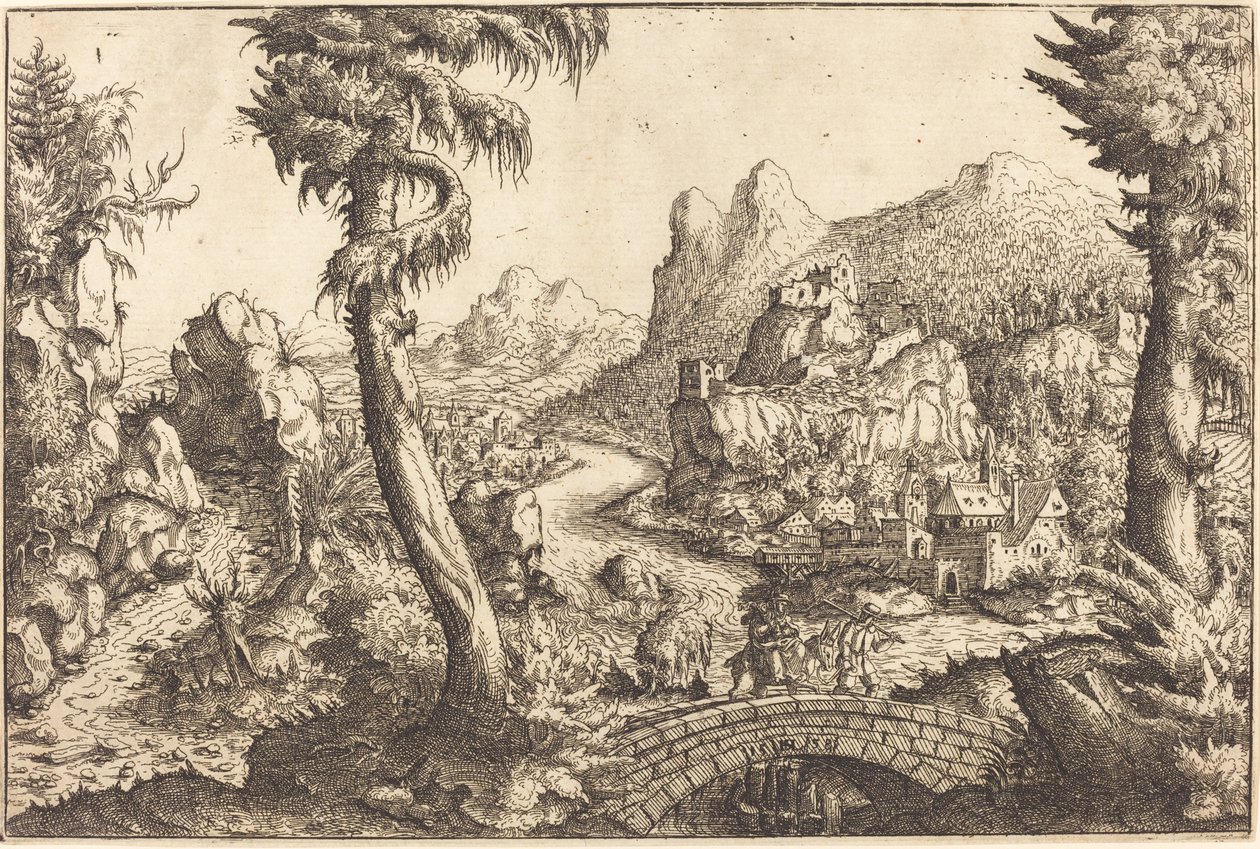 Ucieczka do Egiptu, 1558. autorstwa Hans Sebald Lautensack