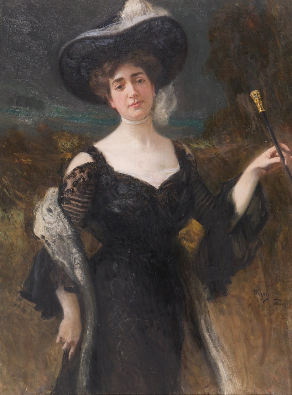 portret damy autorstwa Hans Temple