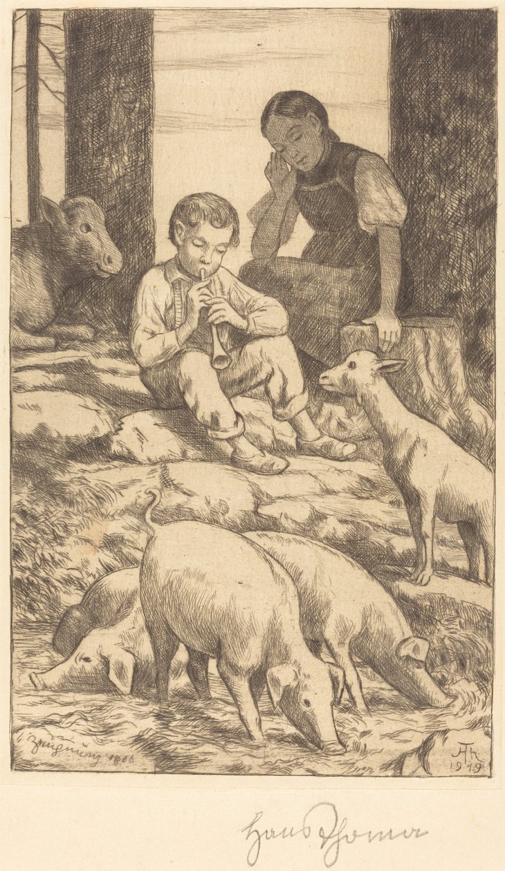 Pasterski autorstwa Hans Thoma