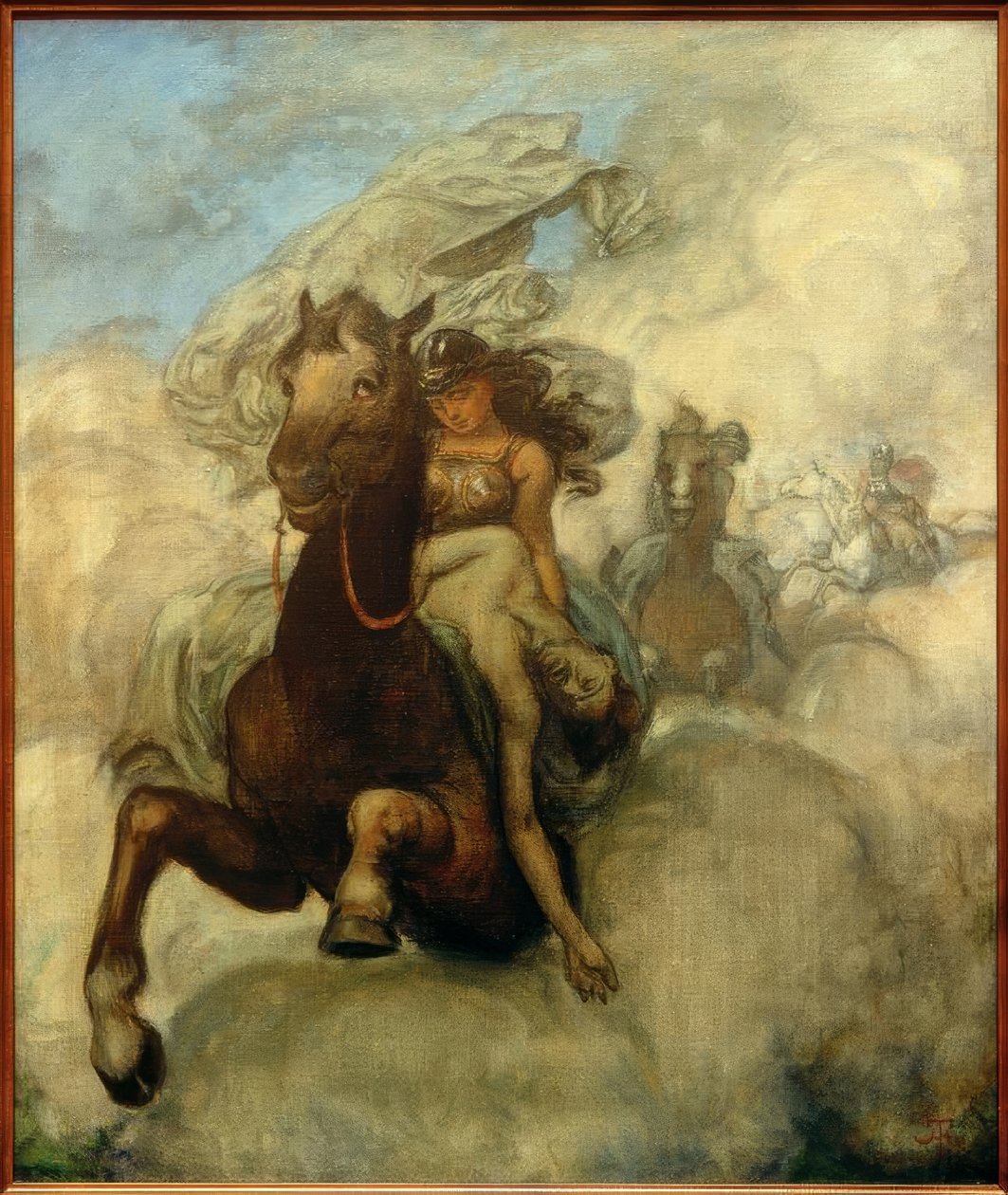 Przejażdżka Walkiriami autorstwa Hans Thoma