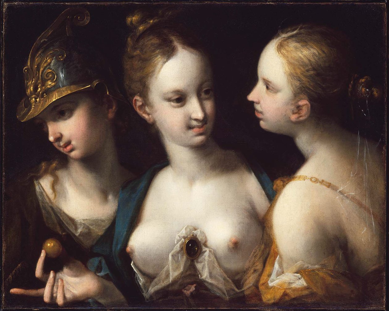 Pallas Atena, Wenus i Junona autorstwa Hans von Aachen