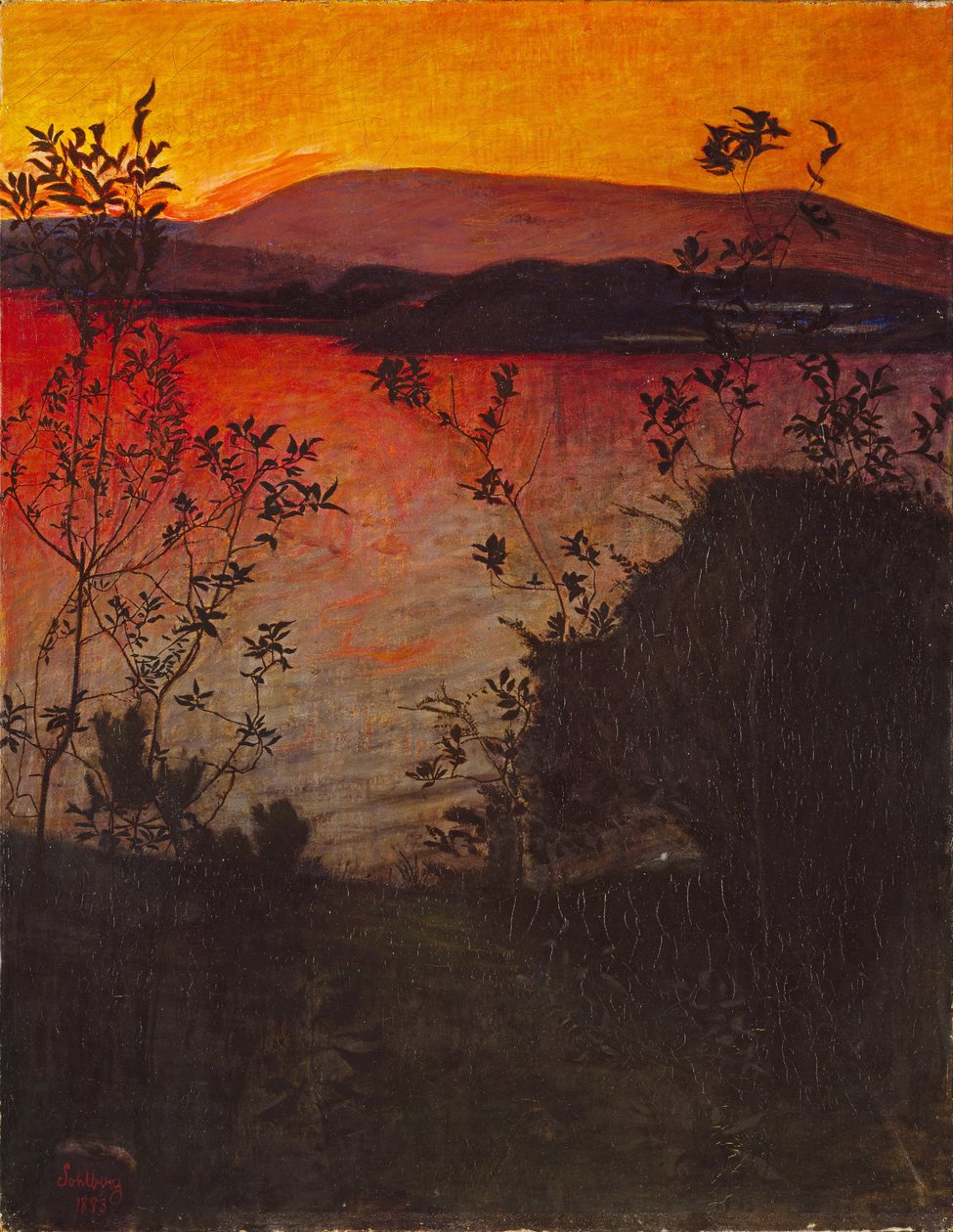 Wieczorny blask autorstwa Harald Oscar Sohlberg