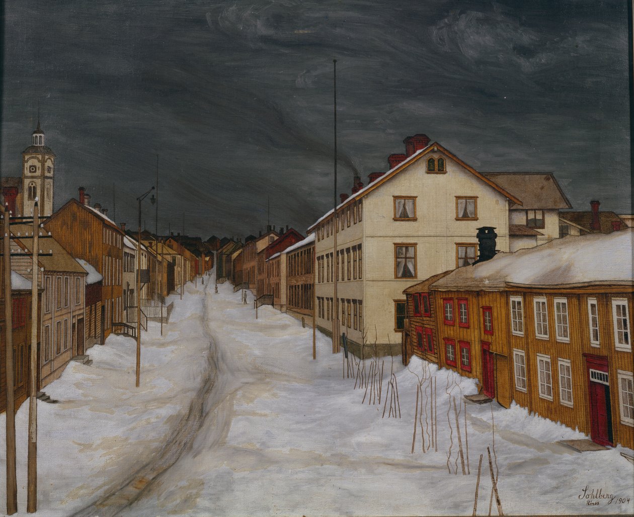 Główna ulica, Roros autorstwa Harald Oscar Sohlberg