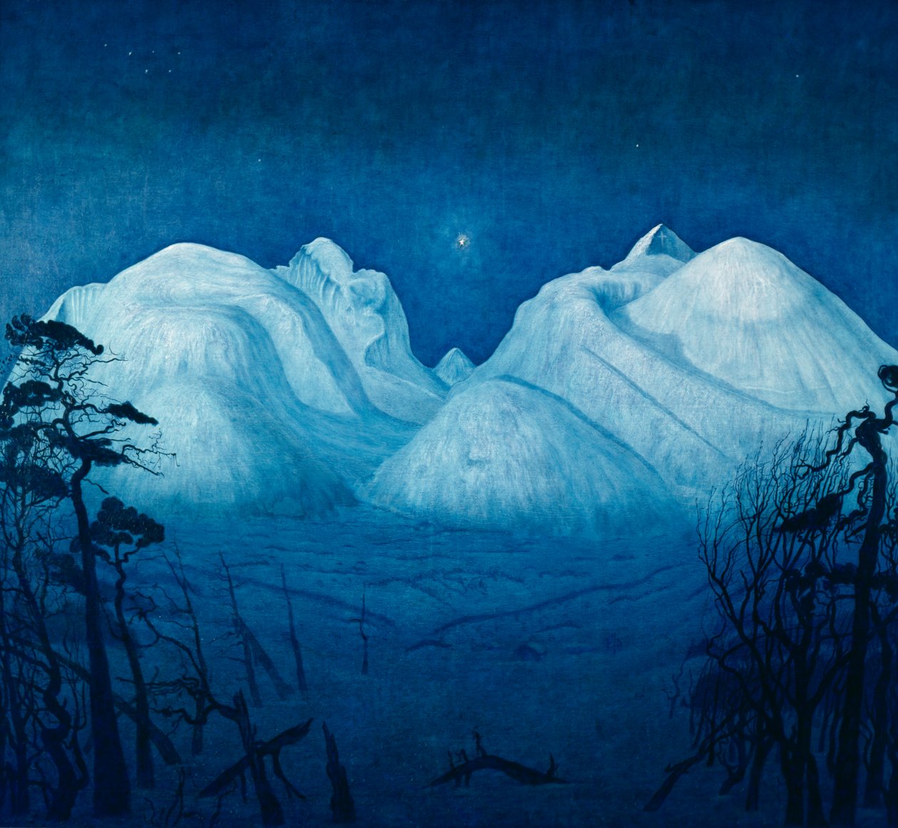 Zimowa noc w Rondane autorstwa Harald Oscar Sohlberg