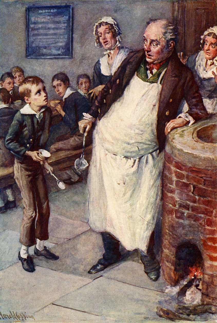 Charles Dickens - Oliver Twist autorstwa Harold Copping