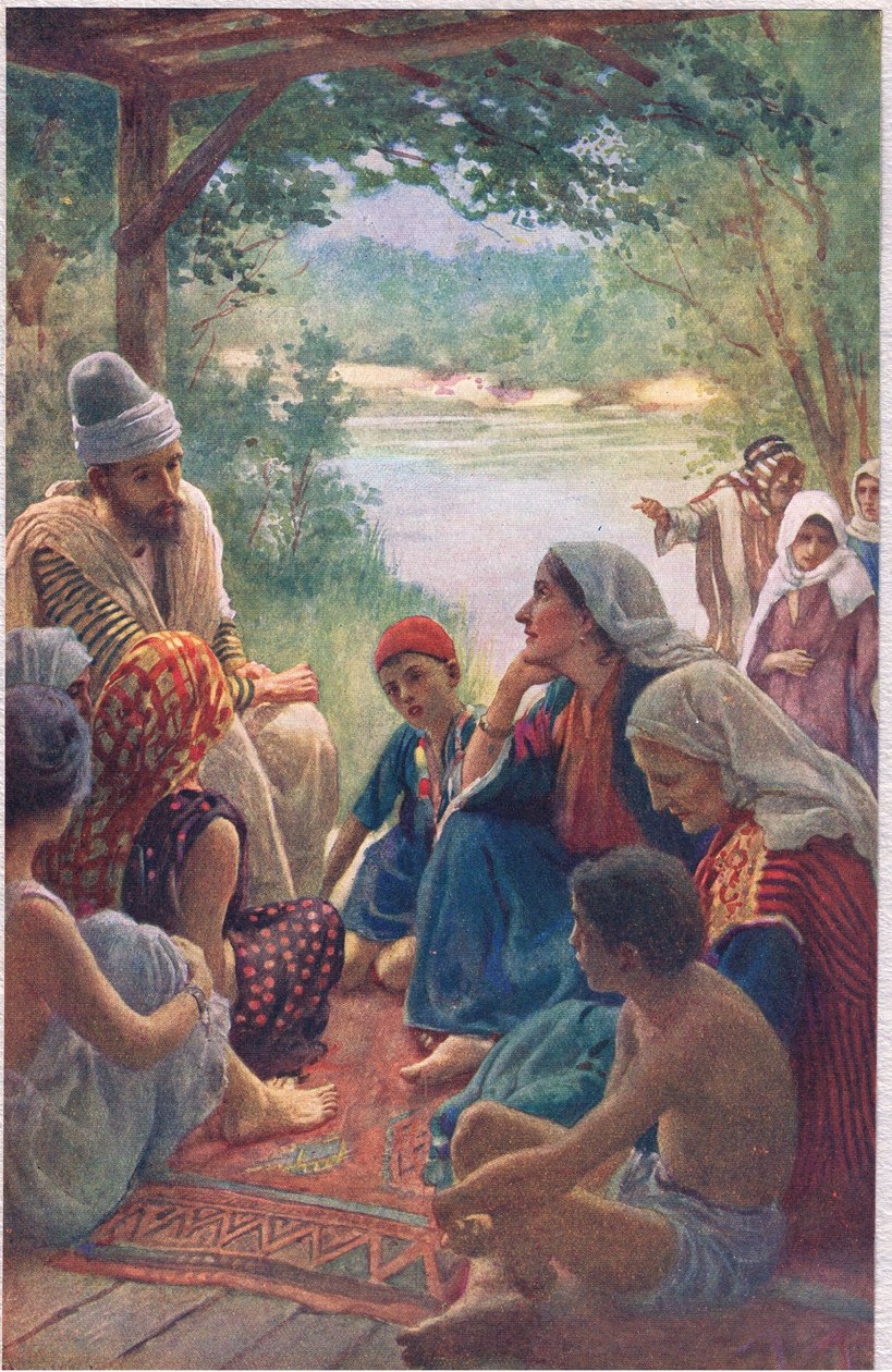 Lidia z Tyatyry, ilustracja z "Women of the Bible", wydanej przez The Religious Tract Society, 1927 r. autorstwa Harold Copping