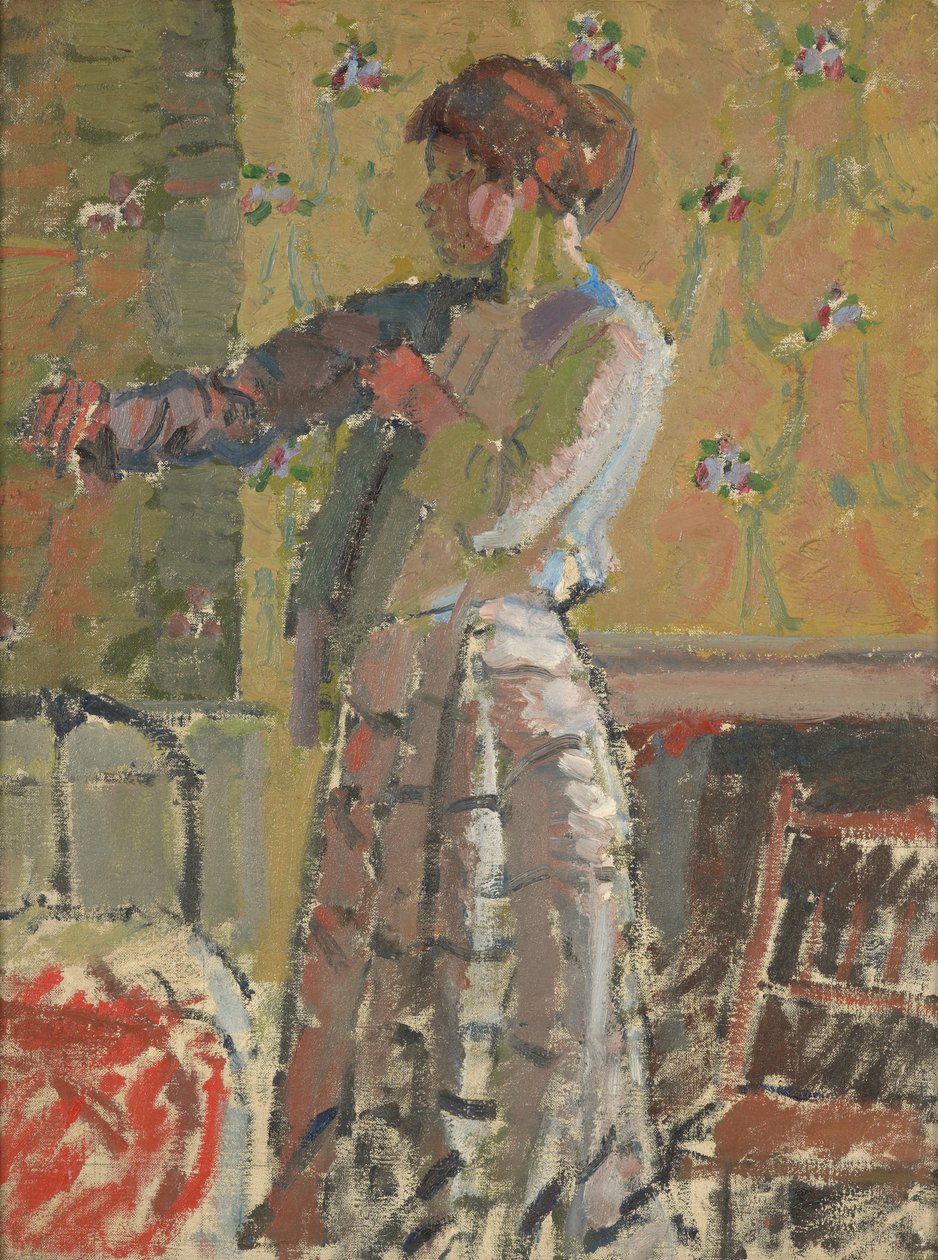 Ubieranie dziewczyny autorstwa Harold Gilman