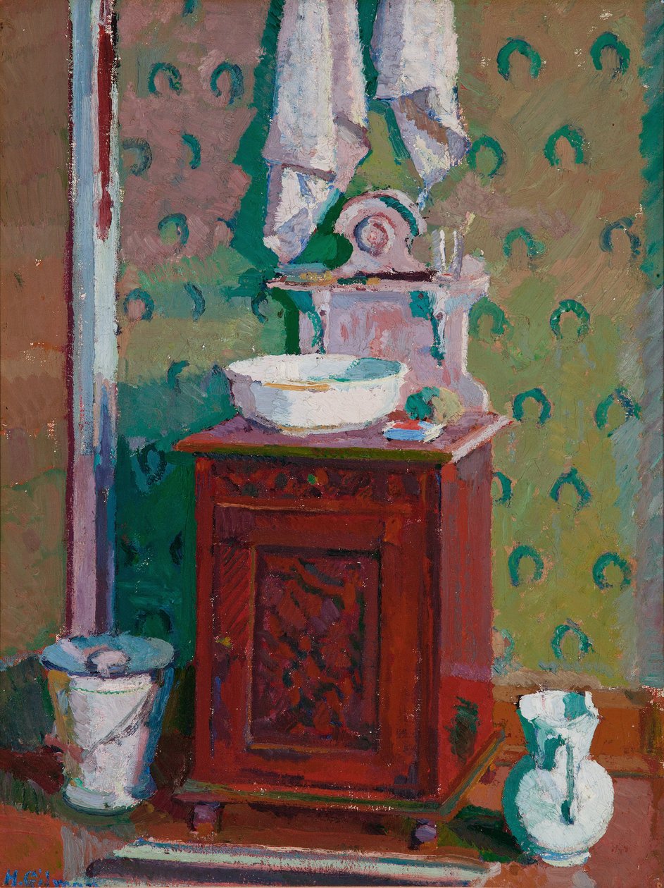 Wnętrze z umywalką autorstwa Harold Gilman