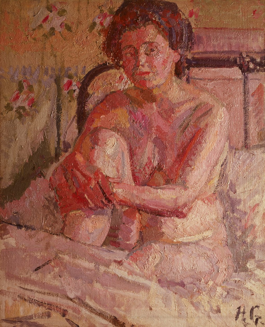 Akt na łóżku autorstwa Harold Gilman