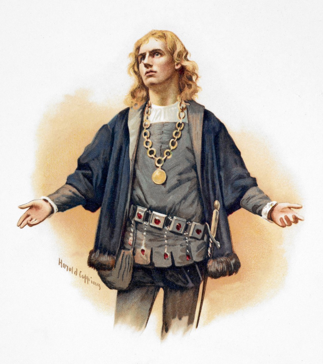 Portret Hamleta, księcia Danii autorstwa Harold Copping