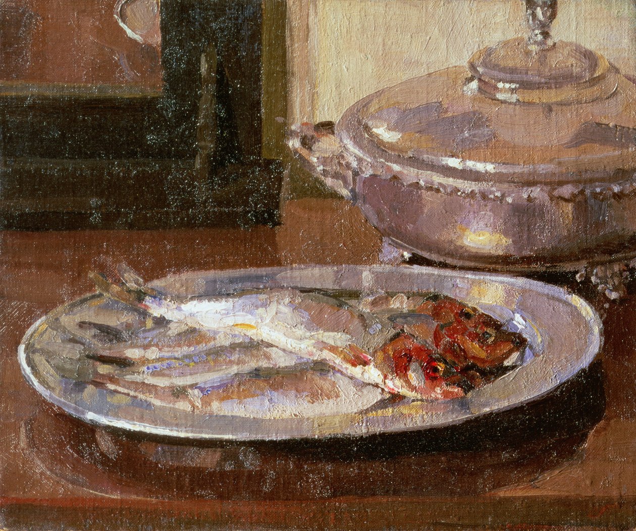Ryba na talerzu autorstwa Harold Gilman