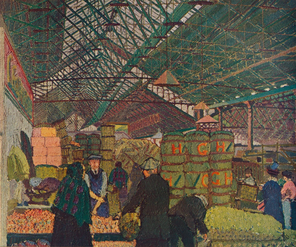 Rynek w Leeds, c1913 1935 autorstwa Harold Gilman