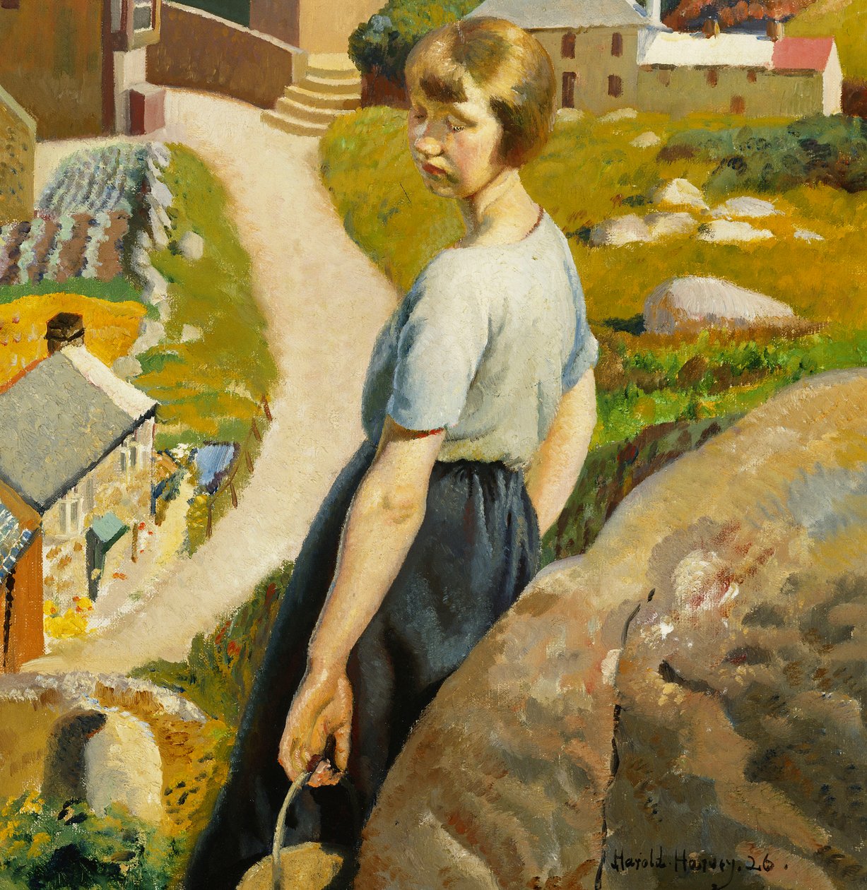 Dziewczyna, Zennor autorstwa Harold Harvey