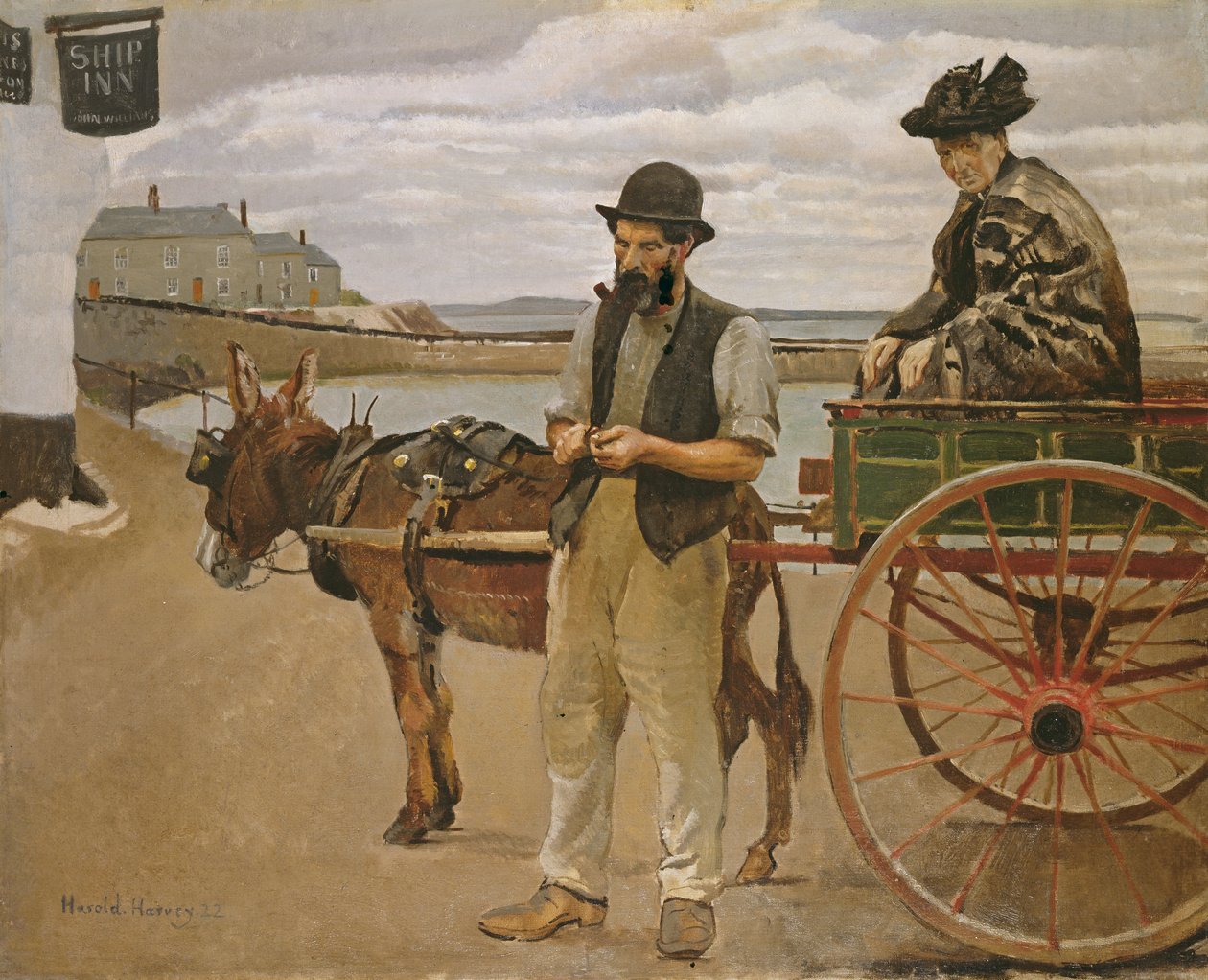 Zajazd na statku autorstwa Harold Harvey