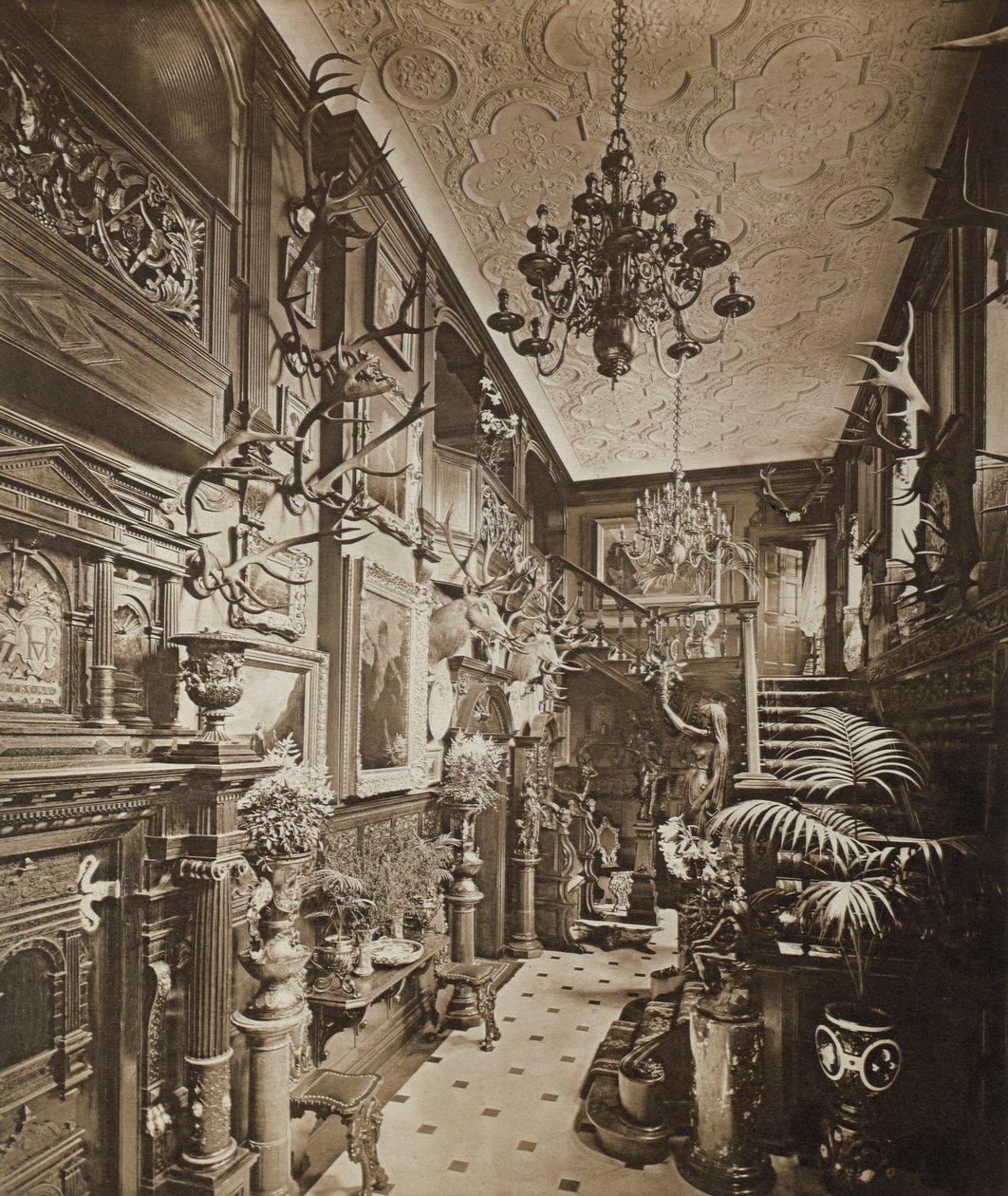 Sala, Wickham Hall, Kent, 1897 autorstwa Harold Palmer