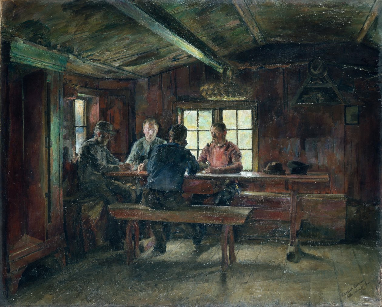 Gracze w karty autorstwa Harriet Backer